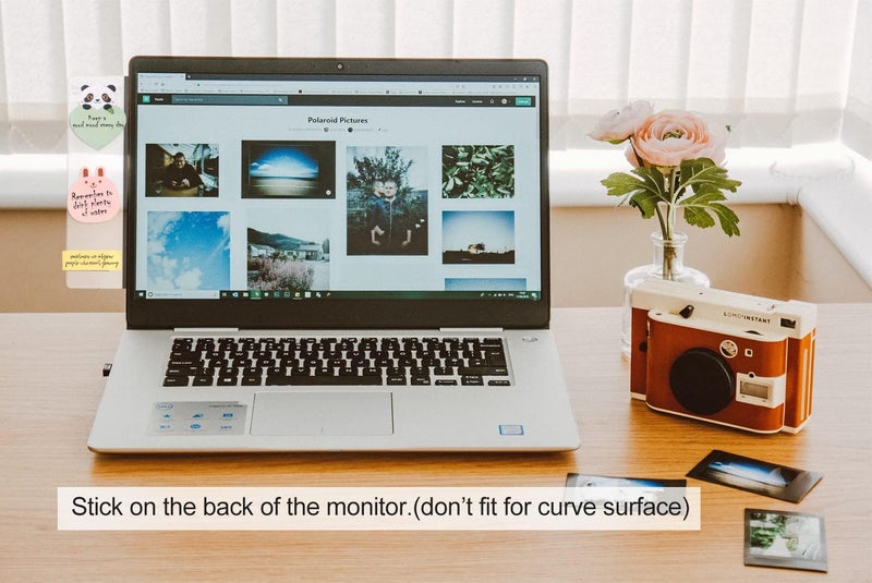 Yocoolfun 2pc 8" Laptop Notebook Memo Board Sticky Note Holder for 14"-17" Notebook PC Side Panels - Image 4